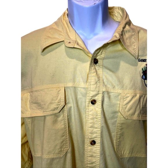World Wide Sport Men's XL Vented Short Slv Fishing Hiking Yellow, Logo 2006 - Picture 4 of 10